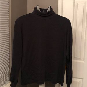Black cotton turtleneck